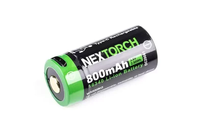 Batería de litio recargable Nextorch 16340 / CR123 800mAh