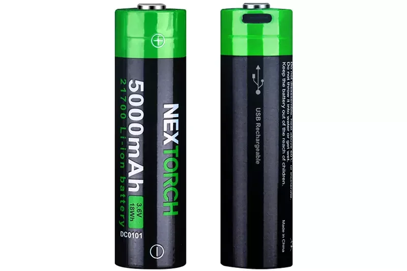 Batería de litio recargable Nextorch 21700 5000mAh