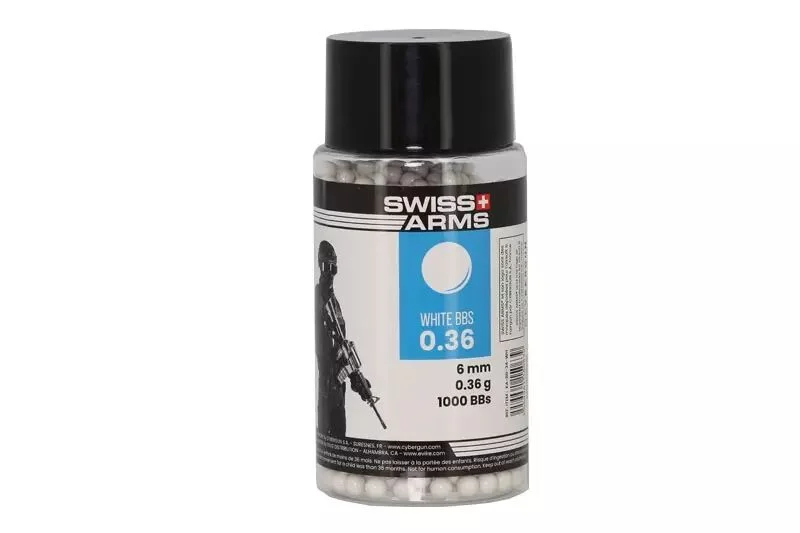 Botella de 1000 balines Swiss Arms Bio de 0,36 g