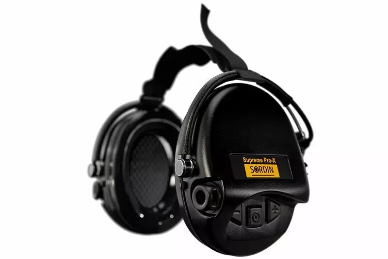 SORDIN Supreme Pro-X Casco con correa para el cuello Negro