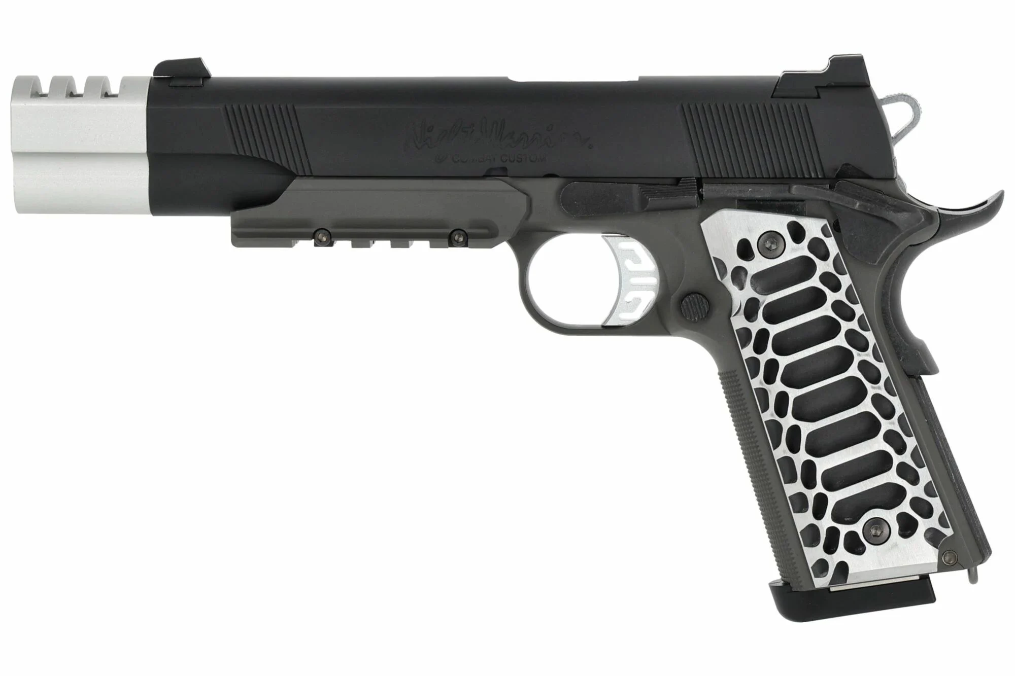 Réplica M1911 Night Warrior Tokyo Marui GBB Silver Tactical Custom