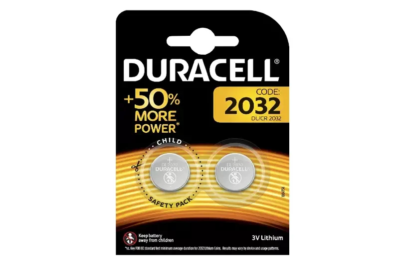 Paquete de 2 pilas Duracell CR2032 de litio de 3 V