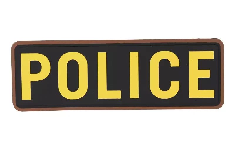 Parche PVC Policía Grande Negro / Amarillo Emerson