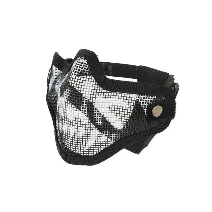 Masca Plasa Metal Craniu Negru