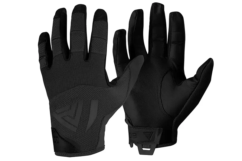 Guantes Duros Cuero Negro Acción Directa
