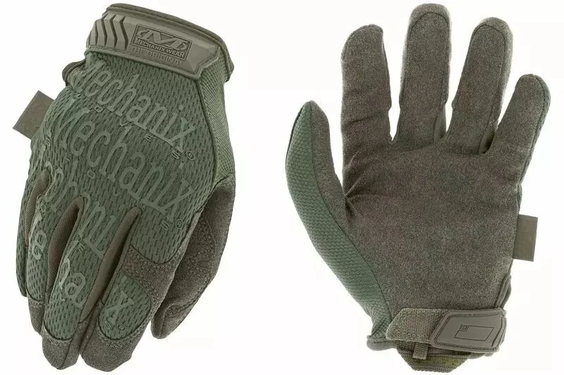 Guantes de mecánico originales de color gris oliva