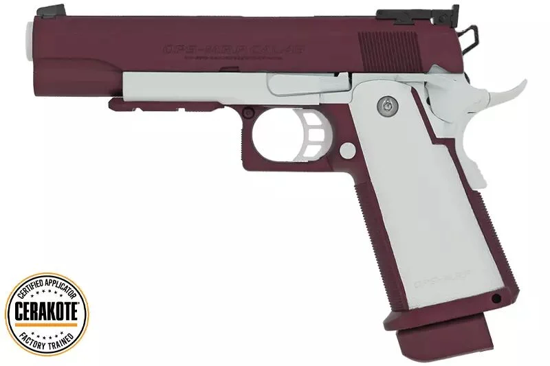 Hi-Capa 5.1 Blanco / Cereza Oscuro Tokyo Marui Gaz Cerakote