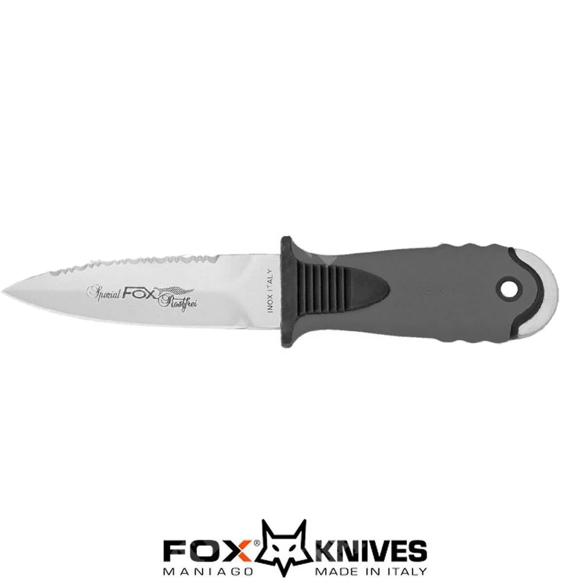 TEKNO SUB CUCHILLO ACERO / MANGO INOXIDABLE / ZORRO DE GOMA GRIS (646/11)
