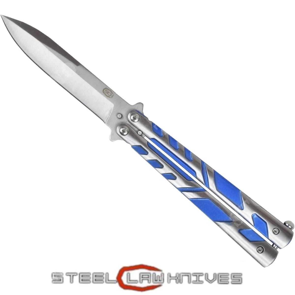CUCHILLO SCK MARIPOSA AZUL Y PLATA (CW-089-1)
