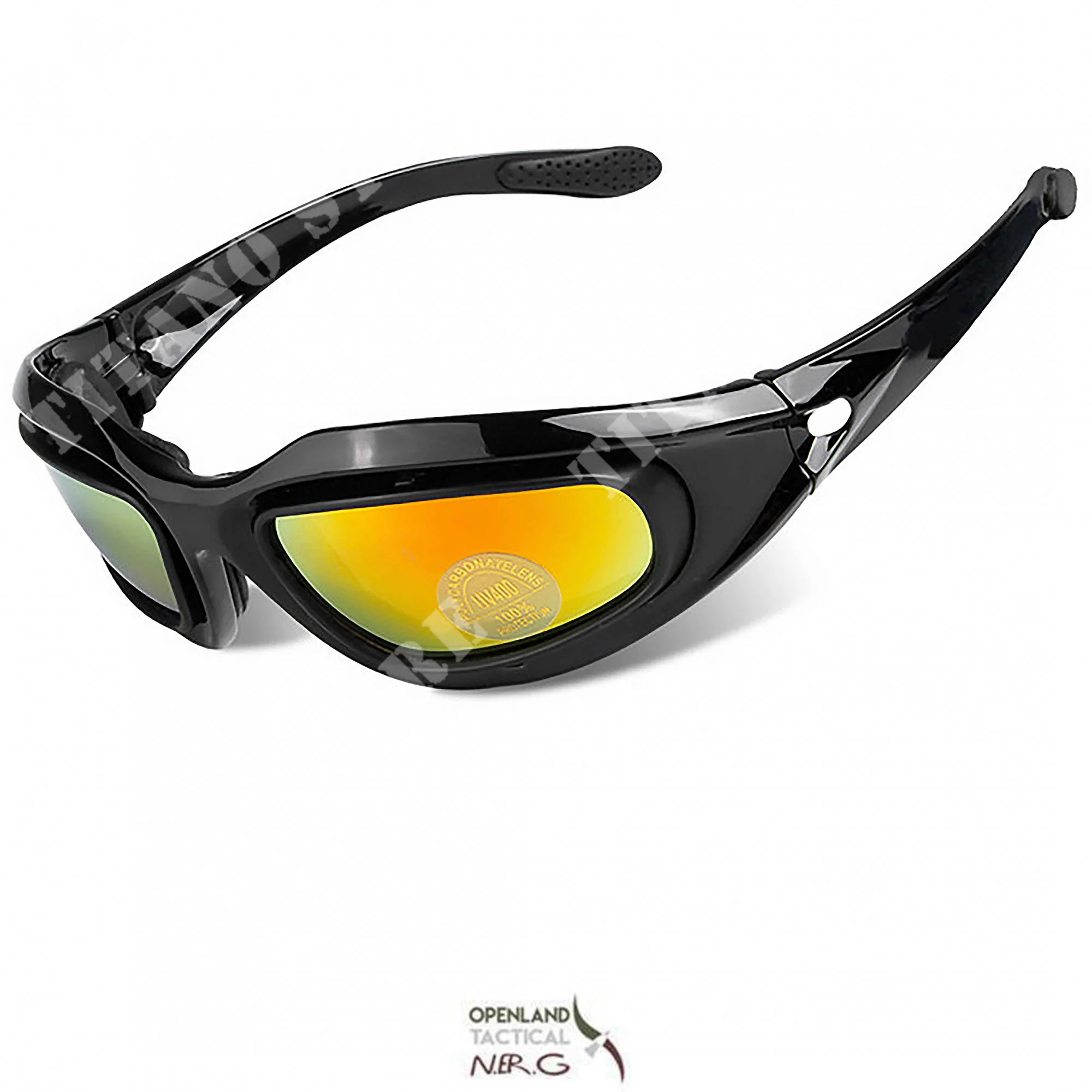GAFAS BALÍSTICAS MARCO NEGRO 4 LENTES OPENLAND (OPT-UM009 01)