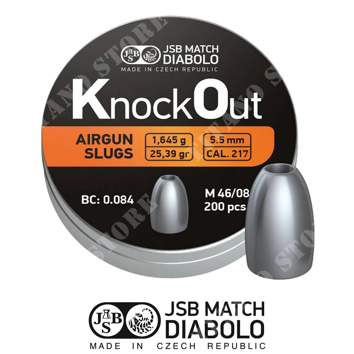 FONTANEROS KNOCK OUT CAL 5,51MM .217 1,645gr JSB (JB-KOSLG551)