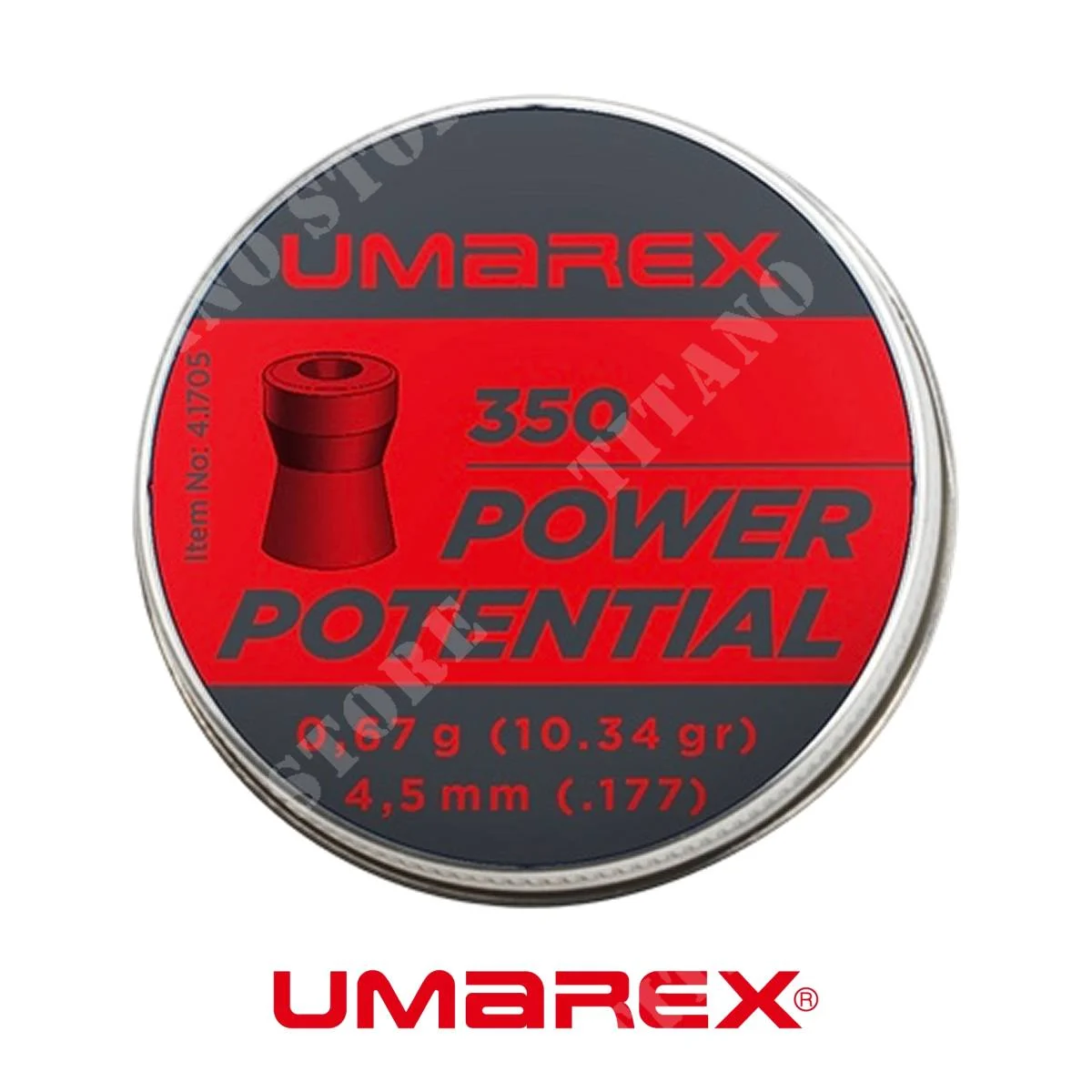 PLUMBINI POTENCIAL DE POTENCIA 4,5MM 350PZS UMAREX (4.1705)