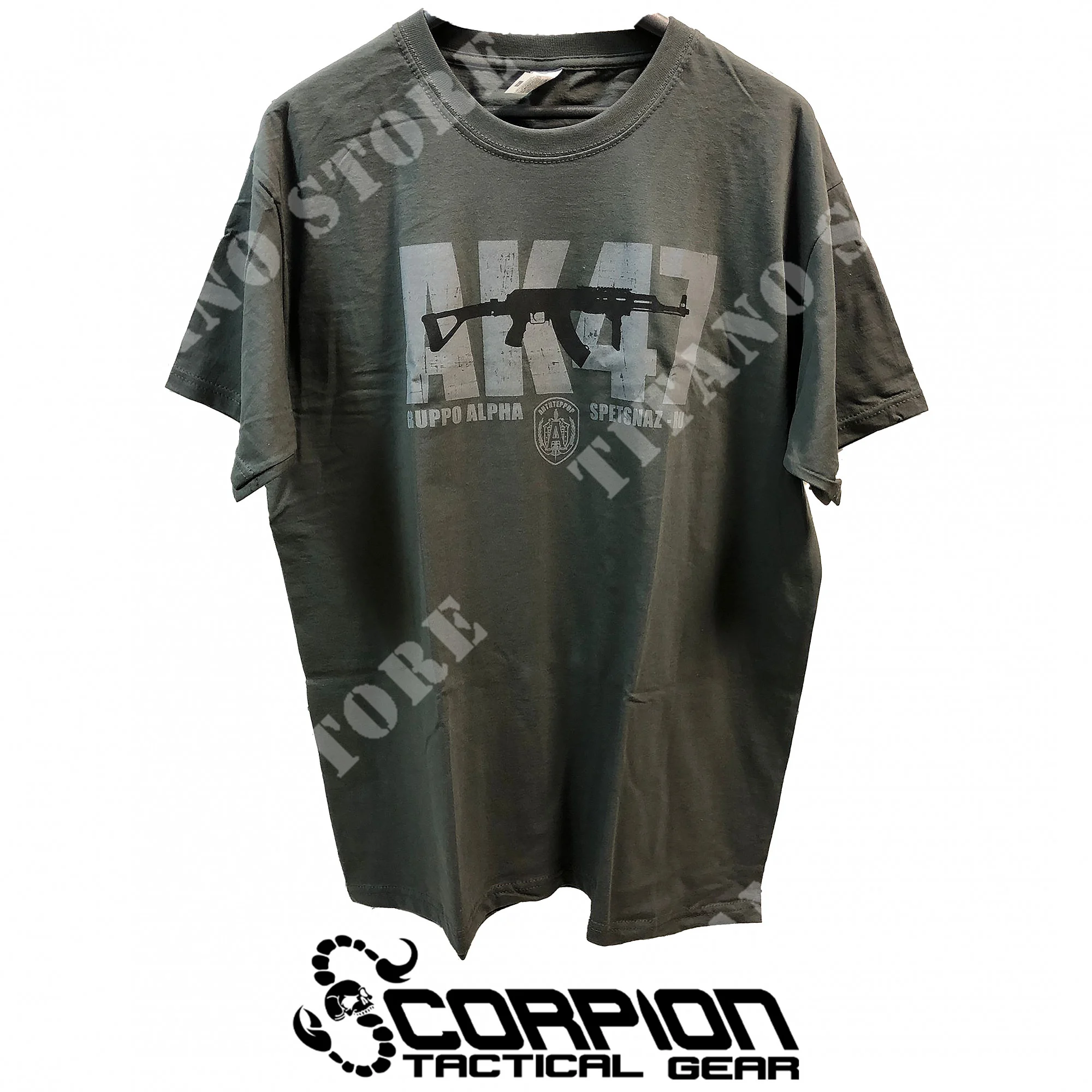 CAMISETA GRIS AK47 EQUIPO TACTICO SCORPION (STG-AK-G)