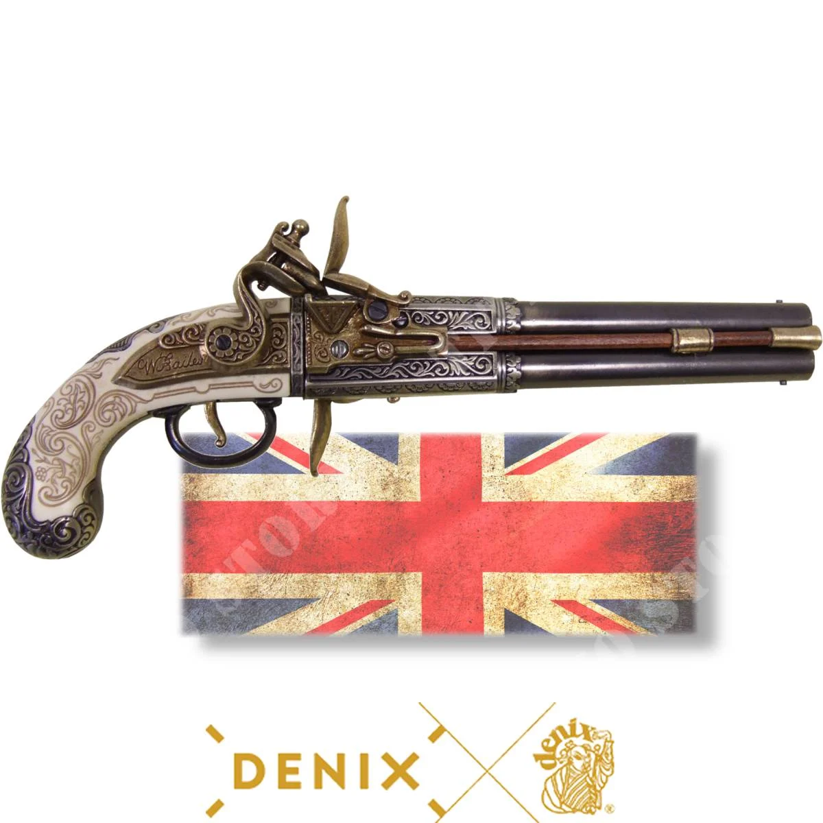 PISTOLA GIRATORIA 2 CAÑONES UK 1750 DENIX (01264)