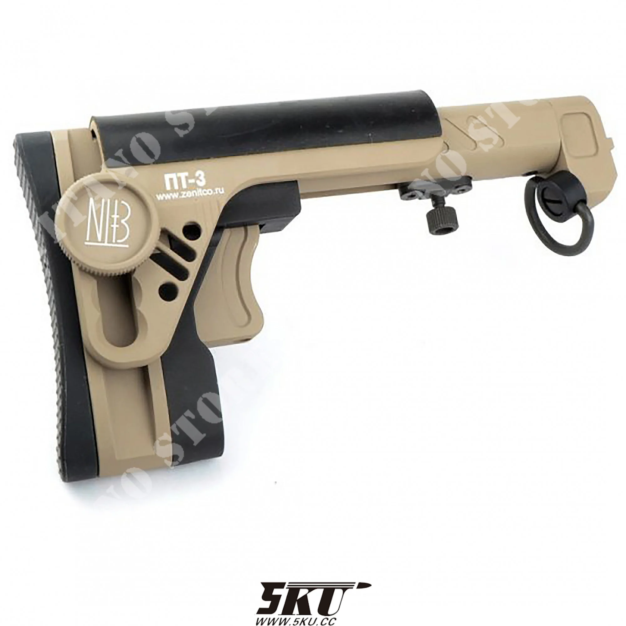 STOCK PLEGABLE PT-3 ZENITCO TAN PARA AK 5KU (5KU-277-T)