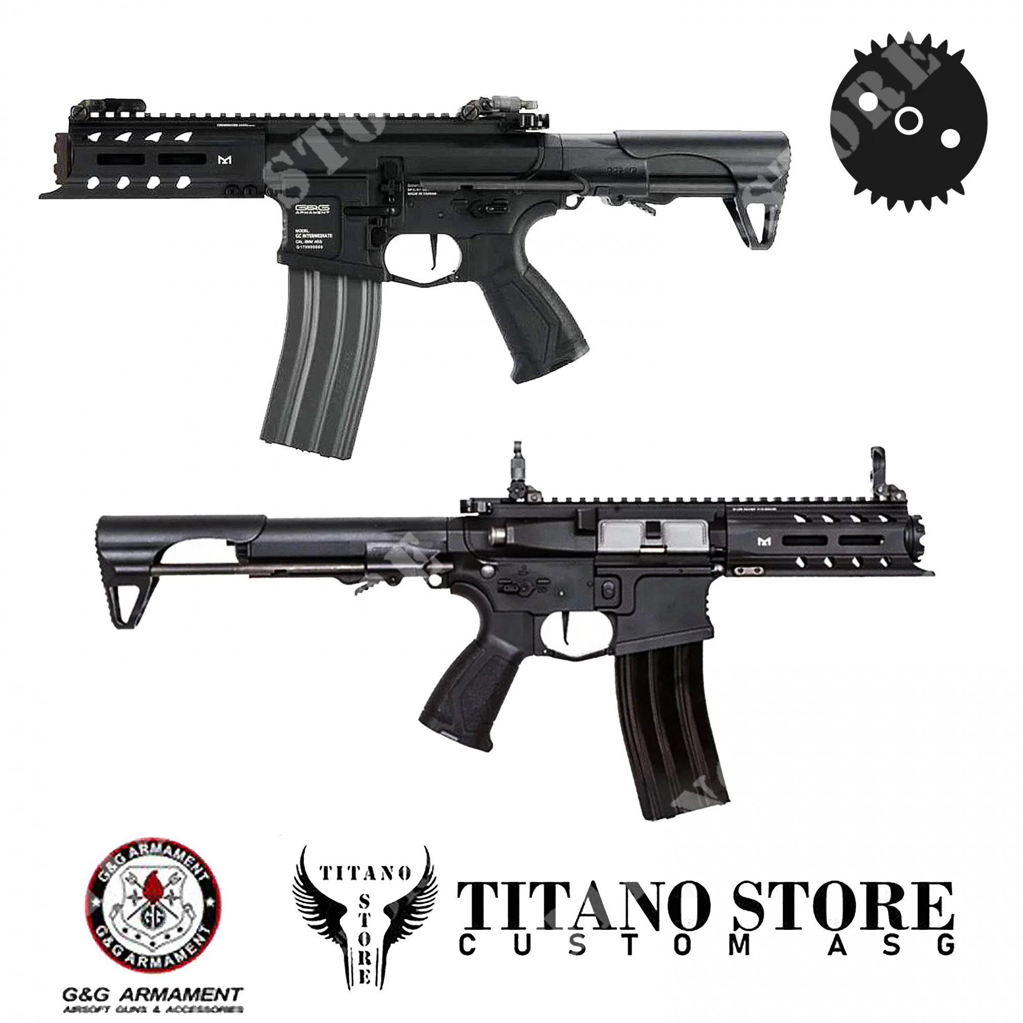 FUSIL ELÉCTRICO ARP 556 DSG CUSTOM G&G TITANO STORE (GG-ARP556-TS06)