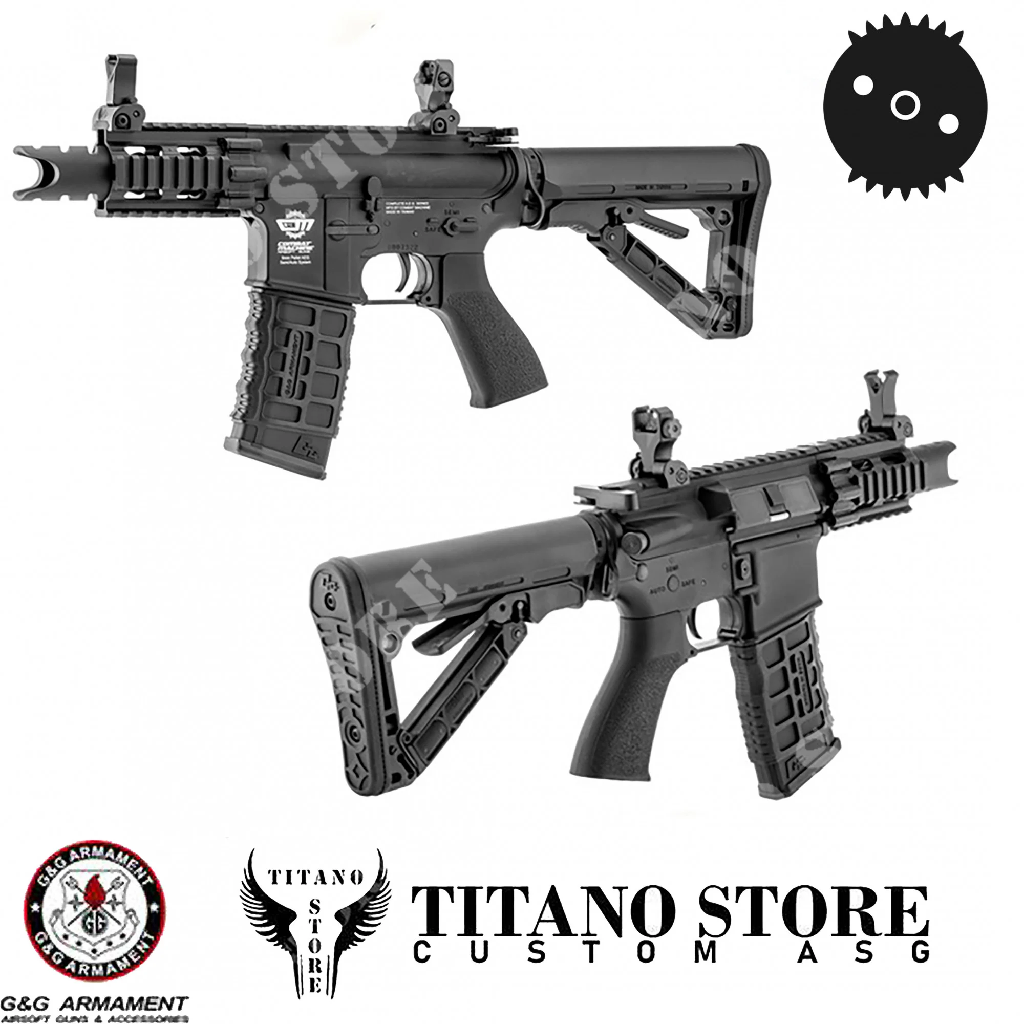 M4 FIRE HAWK ABS DSG PERSONALIZADO G&G TITANO STORE (GG-FH-TS06)