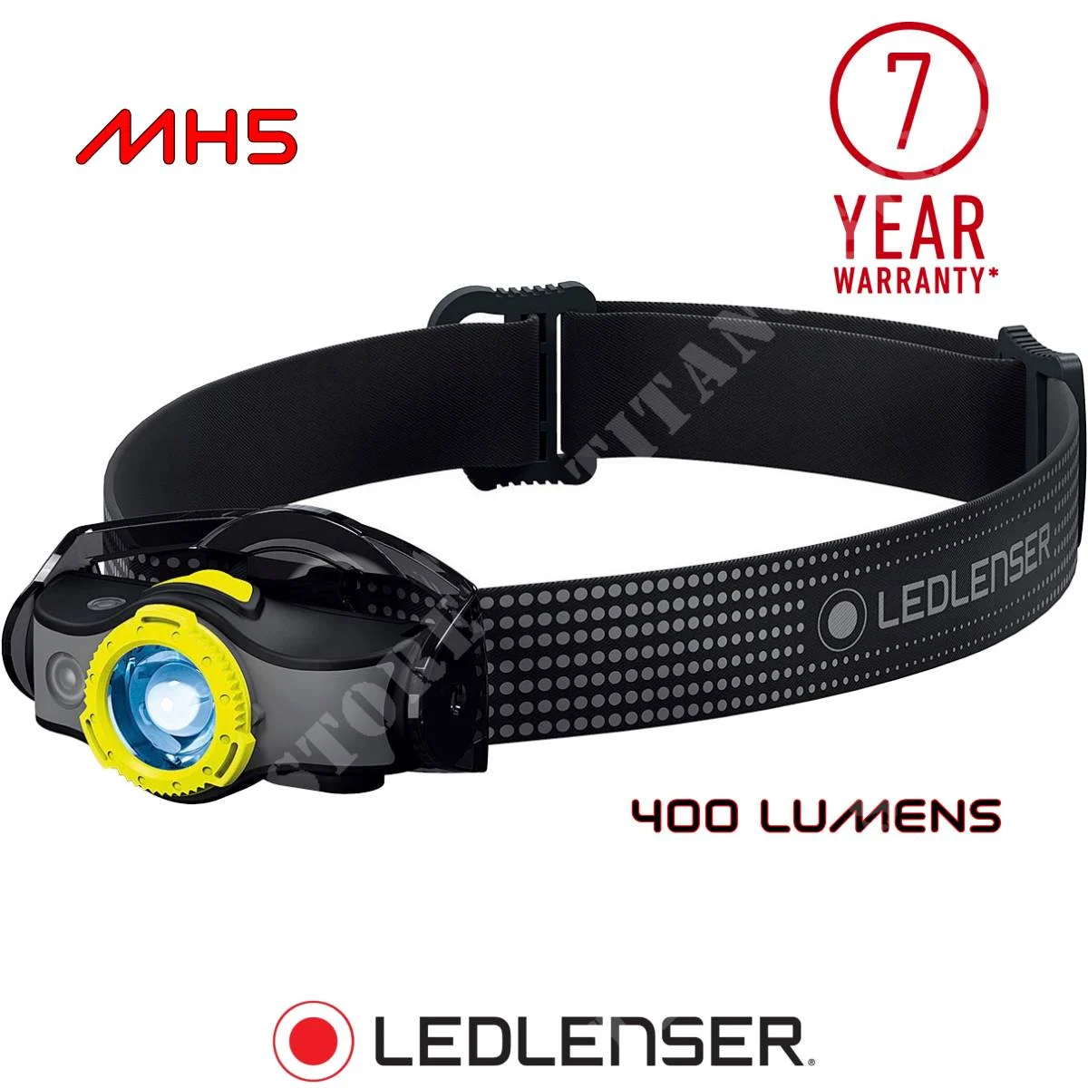 LINTERNA DELANTERA MH5 NEW NEGRO / AMARILLO 400LM LED LENSER (502144)