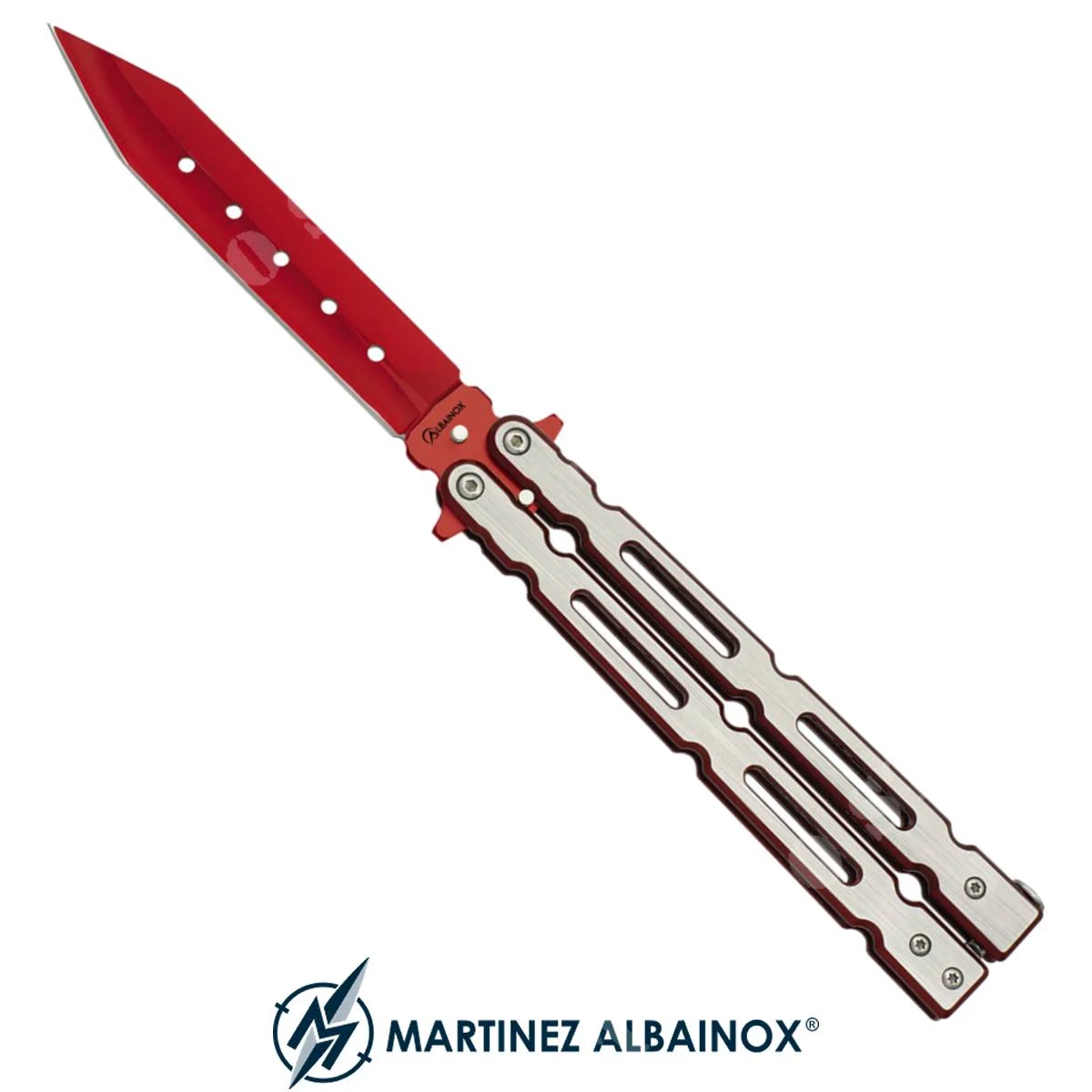 CUCHILLO MARIPOSA HOJA ROJA 10,7cm ALBAINOX (ALB-02161)