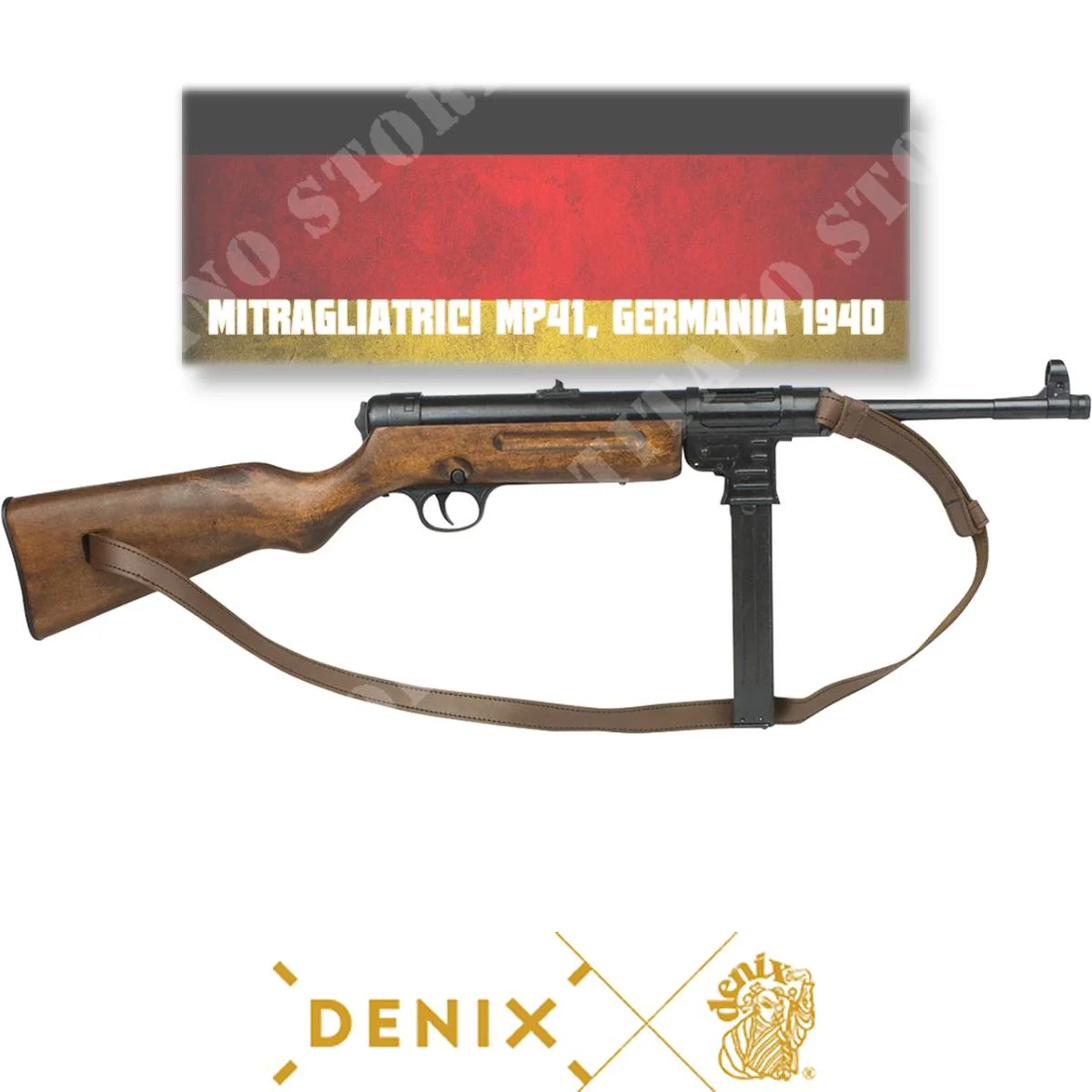 Réplica de ametralladora MP41 con cinta Denix (01124C)