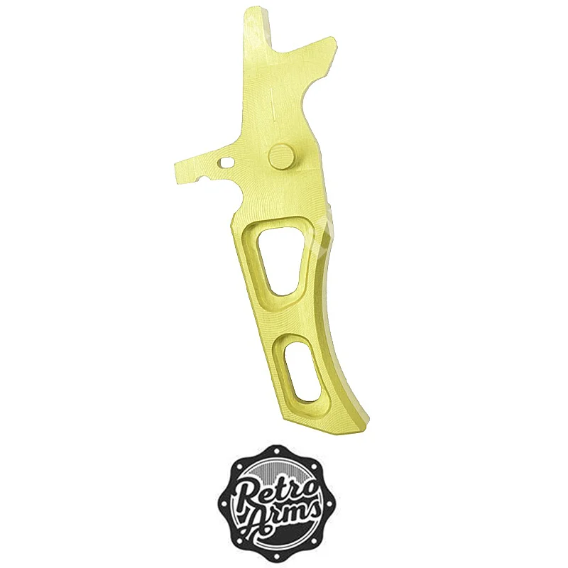 GATILLO CNC AR15 TIPO I AMARILLO RETRO BRAZOS (RA-6963)