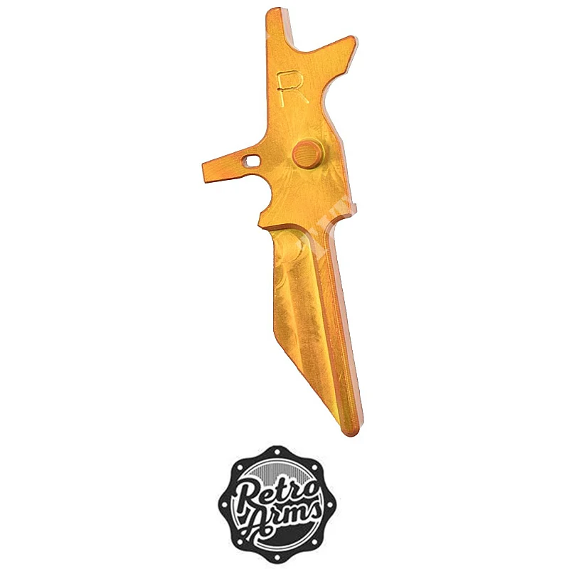 GATILLO CNC AR15 TIPO R NARANJA RETRO BRAZOS (RA-7505)