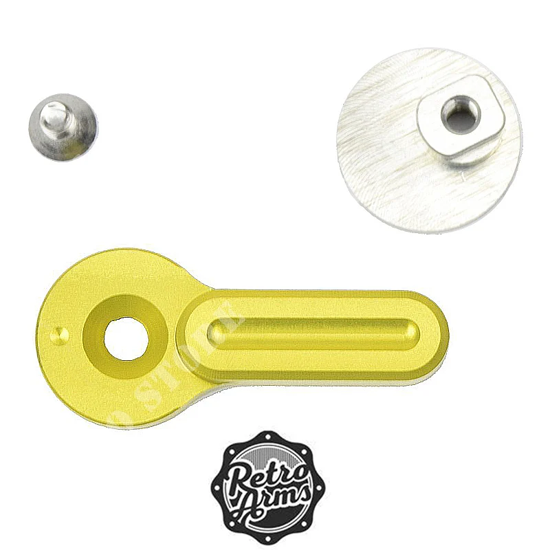 SELECTOR CNC AR15 TIPO B BRAZOS RETRO AMARILLOS (RA-7012)