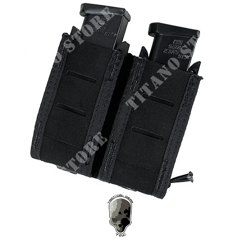 CARGADOR DOBLE BOLSILLO TACO TIPO 2.0 PISTOLA NEGRA TMC (TMC3353-BK)