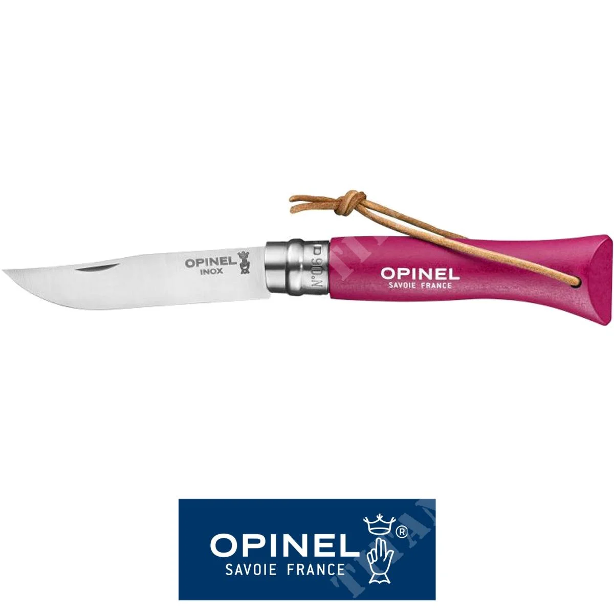 CUCHILLO N.06 FRAMBUESA CON CORREA INOXIDABLE OPINEL (OPN-002201)