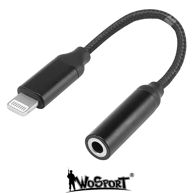 RAYO USB A ADAPTADOR DE ENCHUFE DE 3,5 mm NEGRO WO SPORT (WO-HD05B)