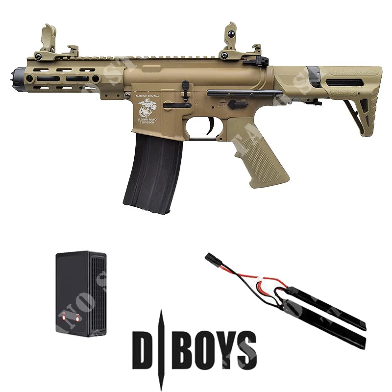 M4 PDW DARK EARTH + BATERÍA LIPO + CARGADOR D-BOYS (1131-T-KIT)