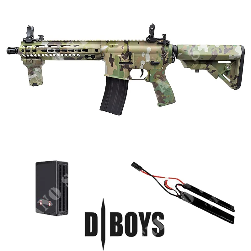M4 9,5 '' FULL METAL MULTICAM + BATERIA + CARGADOR LIPO D-BOYS (4982M-M-KIT)