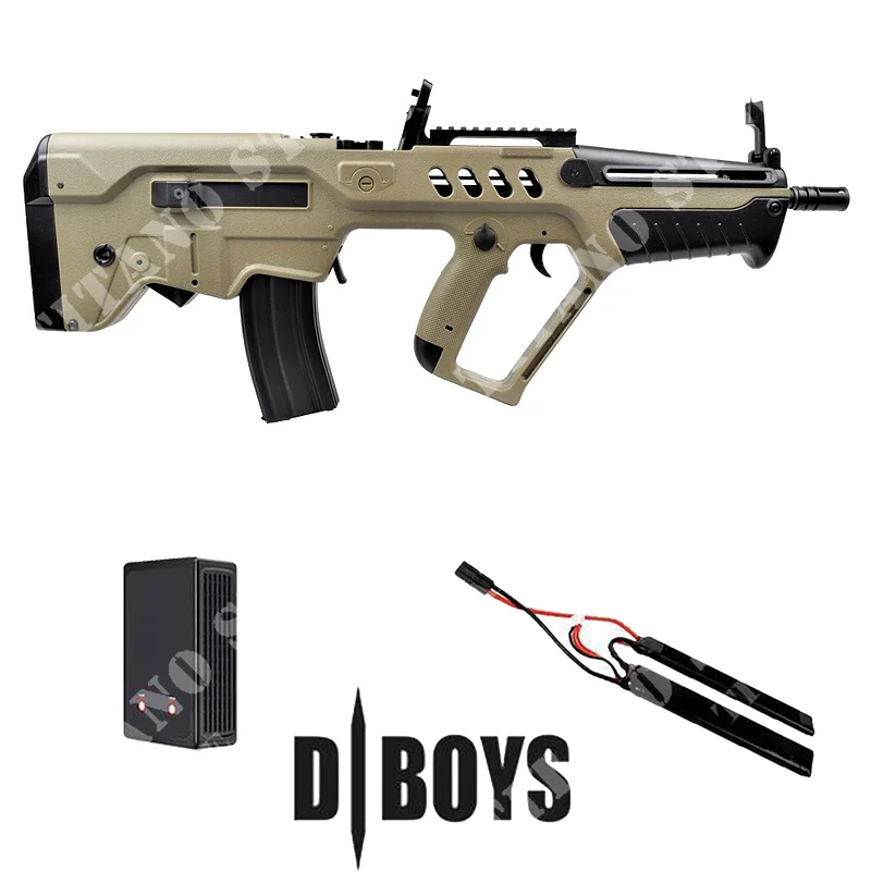 KIT FUSIL TAR21 T21 TAN + BATERIA + CARGADOR DE BATERIA LIPO DBOYS (4782T-KIT)