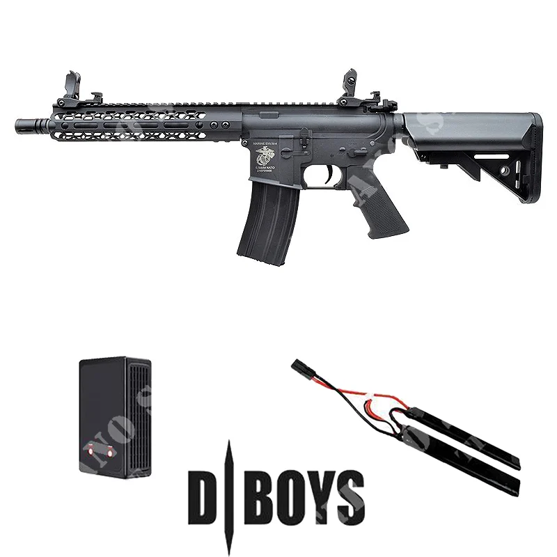 M4 10 '' ABS NEGRO + BATERIA + CARGADOR DE BATERIA LIPO D-BOYS (1902-KIT)