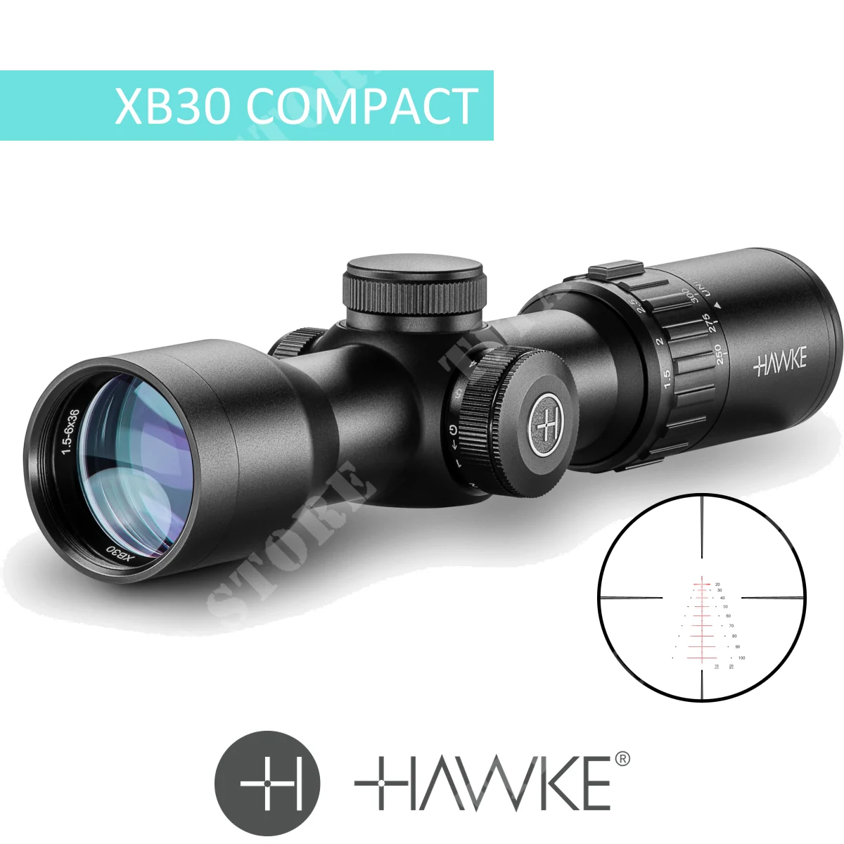 CROSSBOW OPTICS XB30 COMPACT1.5-6X36 IR HAWKE (12226)