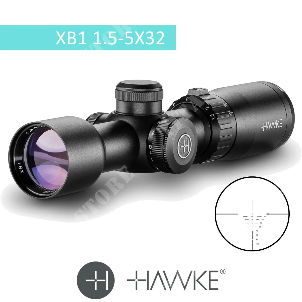 ÓPTICA BANDOLERA XB1 1.5-5X32 IR SR HAWKE (12221)