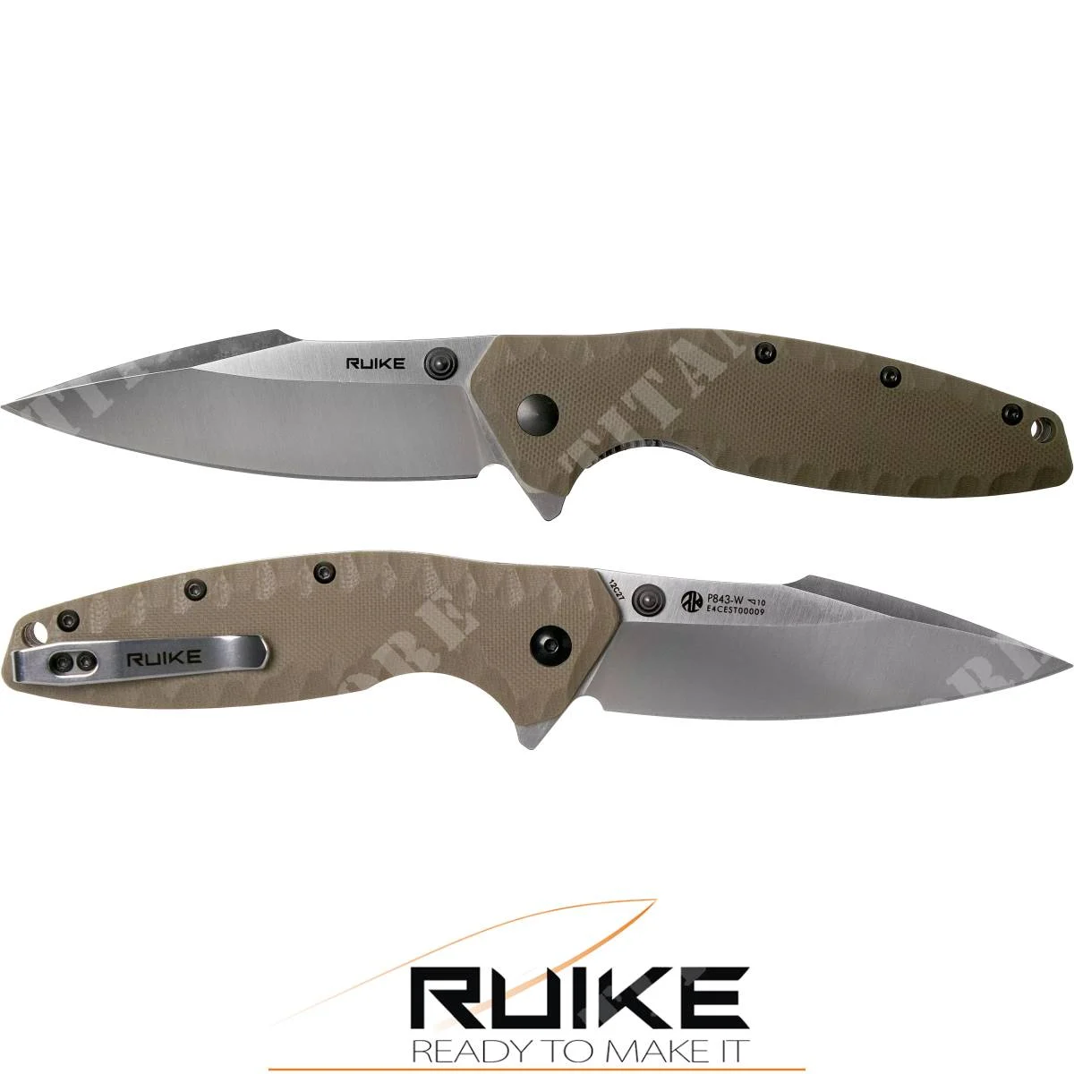 P843-W CUCHILLO PLEGABLE G10 DESERT RUIKE (RKE P843-W)