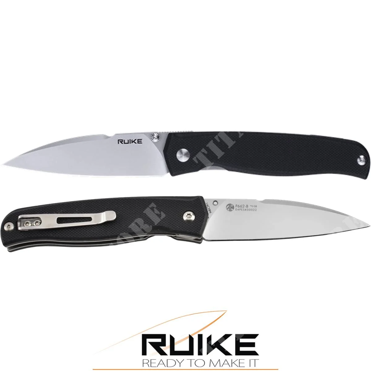 CUCHILLO RUIKE NEGRO PLEGABLE P662-B (RKE P662-B)