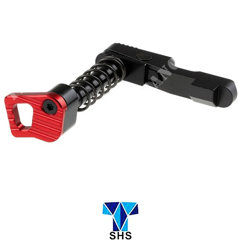 BOTÓN DE LIBERACIÓN DE CARGADOR AMBIDEXTROUS PARA M4 ROJO SHS (SHS-M4-63-RED)