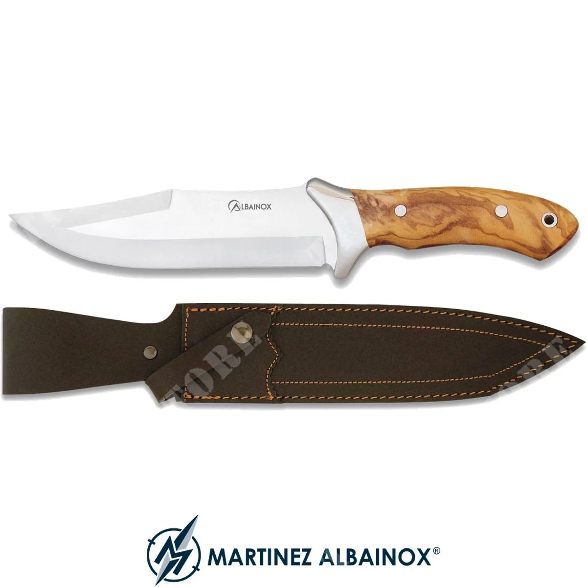 CUCHILLO HOJA FIJA MANGO 16,8 Cm / OLIVO ALBAINOX (ALB-31657)