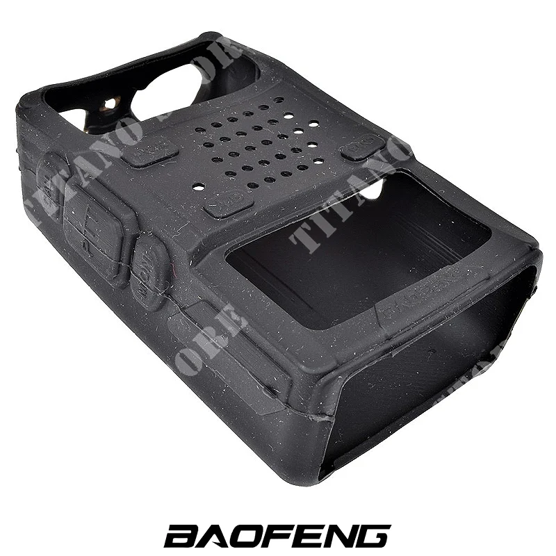 FUNDA DE GOMA PARA RADIO UV-5R BAOFENG NEGRA (BF-CASEBLACK)