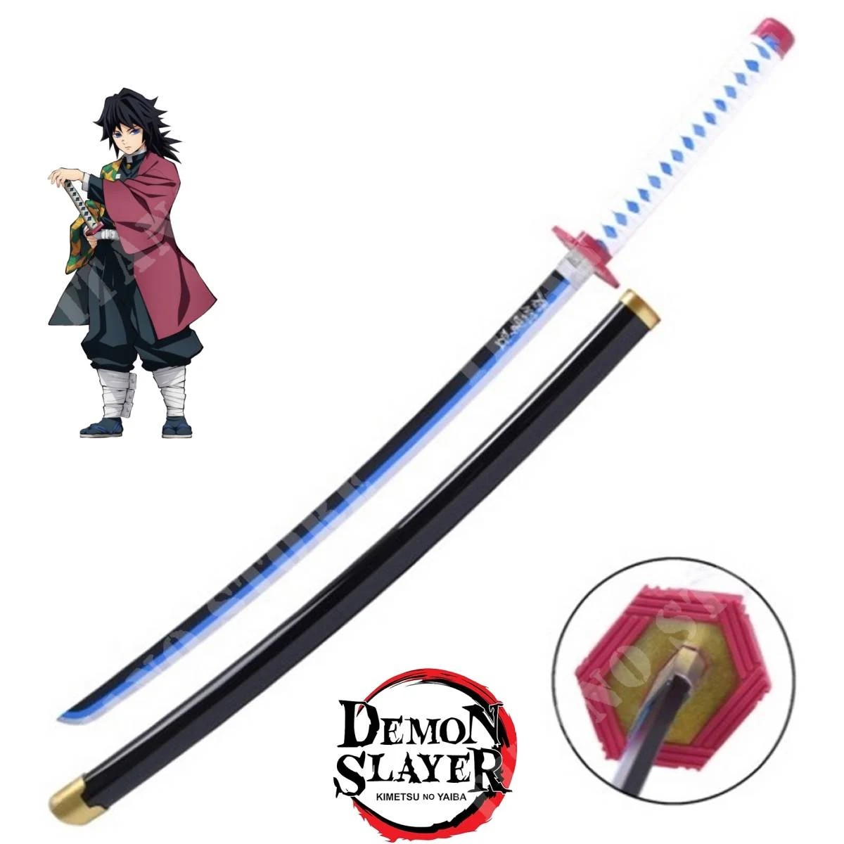 KATANA DE BAMBÚ DE GIYUU TOMIOKA DEMON SLAYER (ZS654-WOOD)