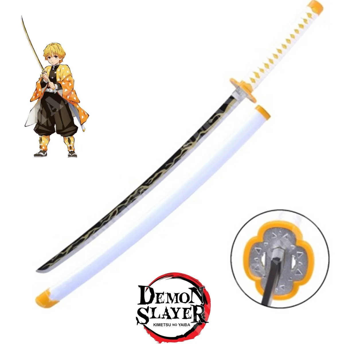 KATANA EN BAMBÚ DE ZENITSU AGATSUMA DEMON SLAYER (ZS653-WOOD)