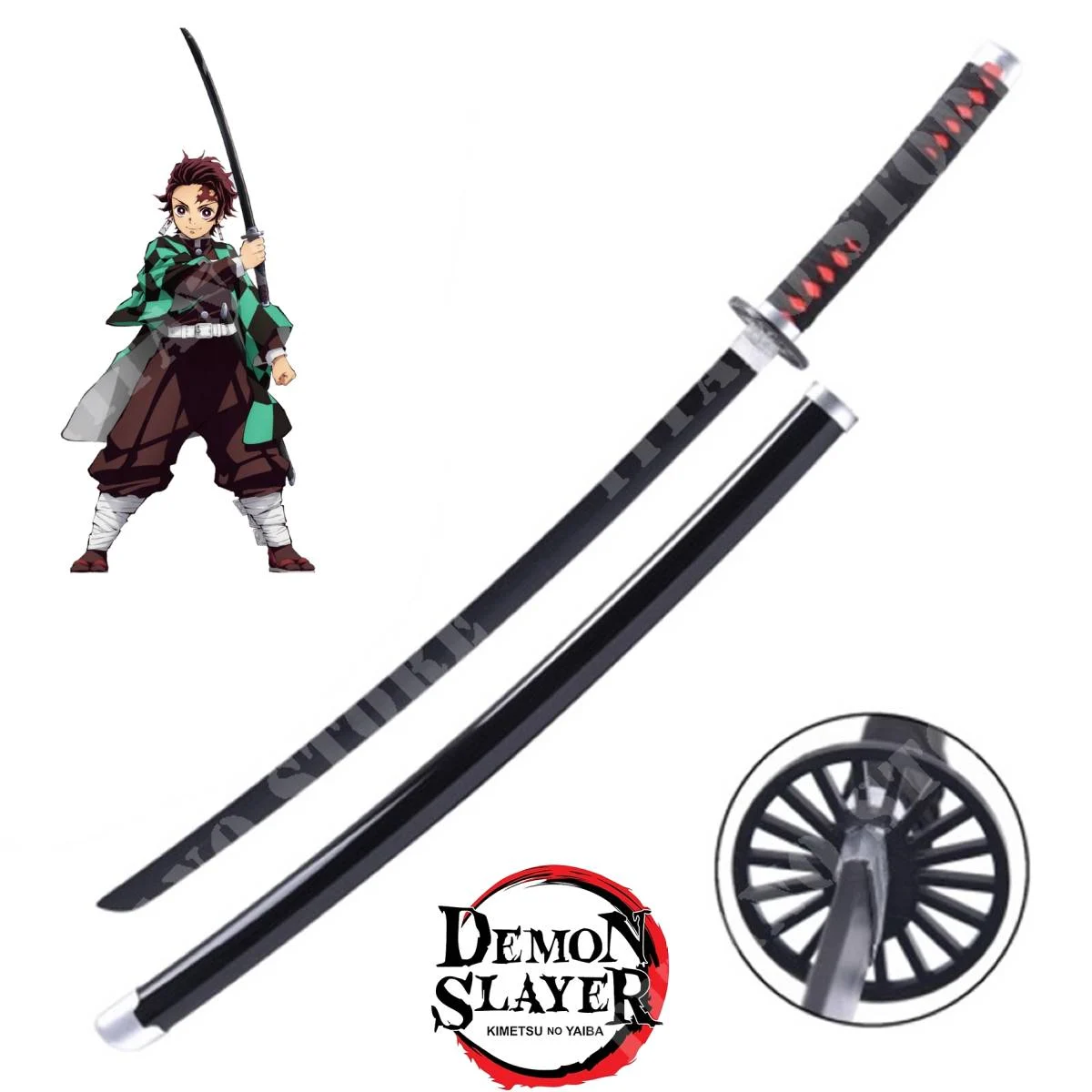 KATANA KAMADO DEMON SLAYER DE TANJIRO (ZS650-WOOD)