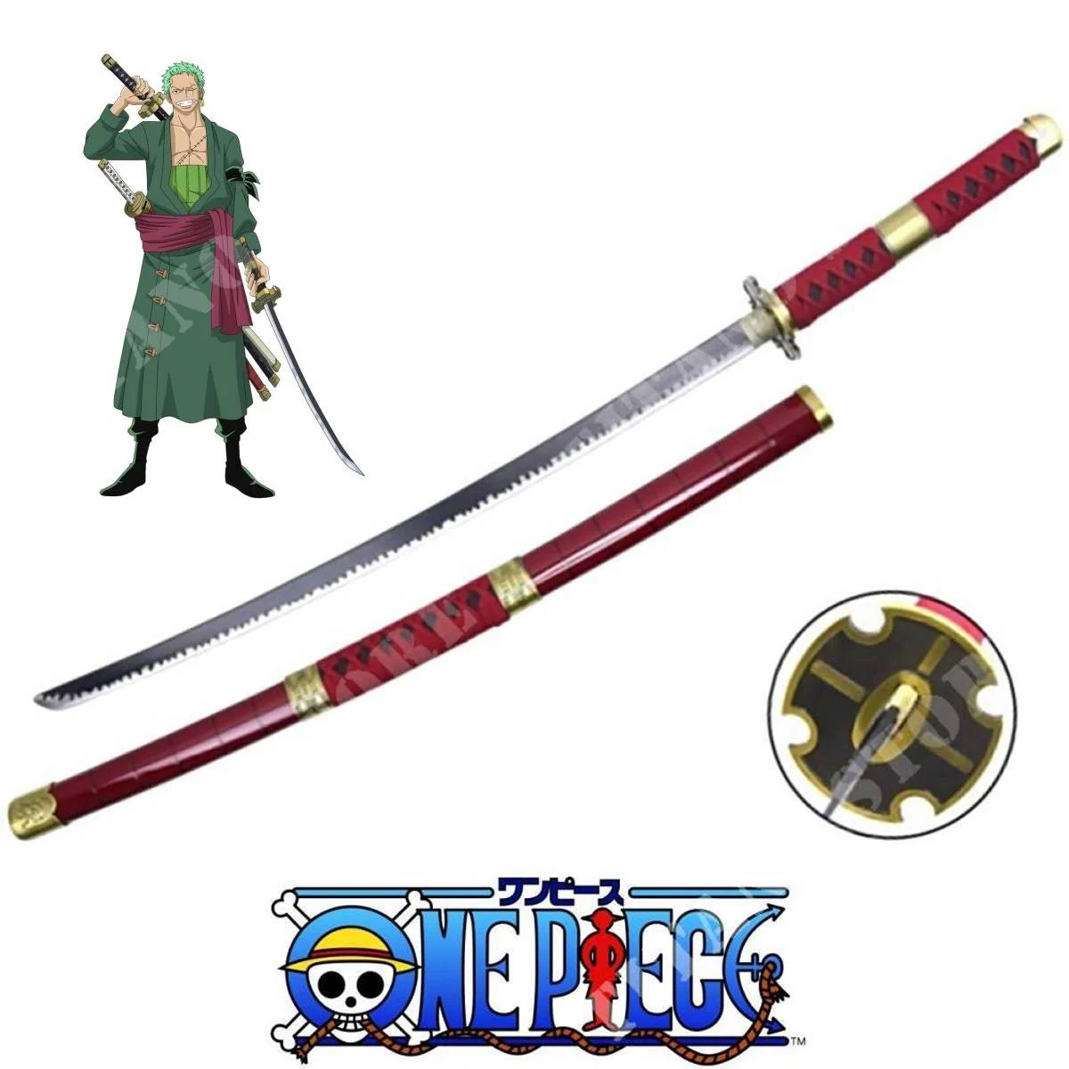 KATANA EN BAMBÚ SANDAI KITETSU DE RORONOA ZORO (ZS513-WOOD)