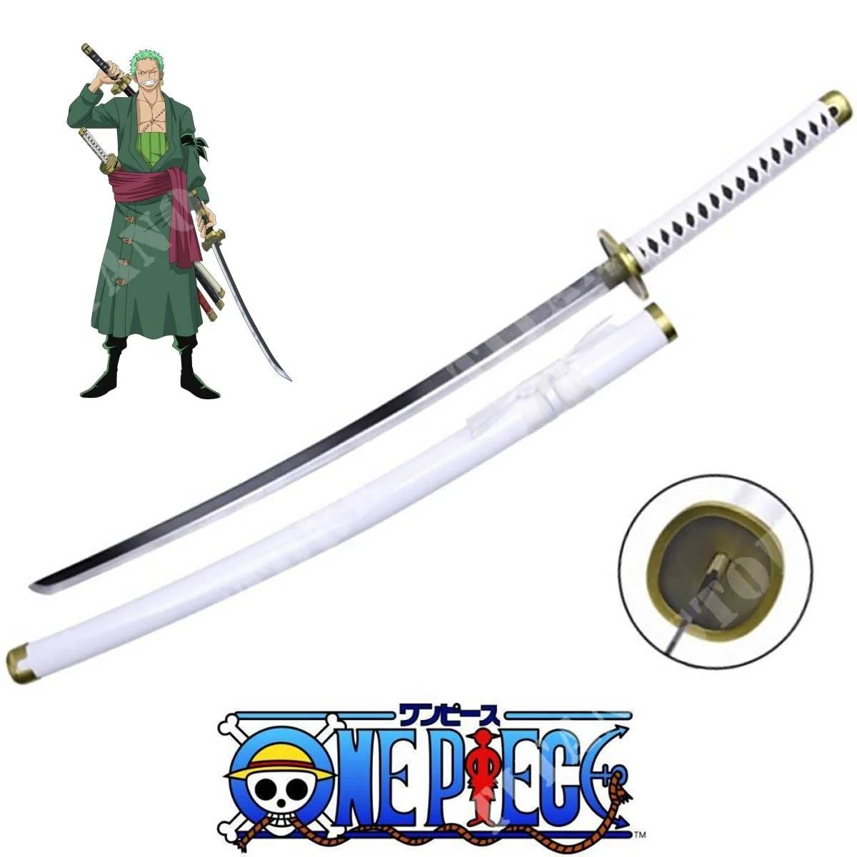 KATANA EN BAMBÚ WADO ICHIMONJI DE RORONOA ZORO (ZS512-WOOD)