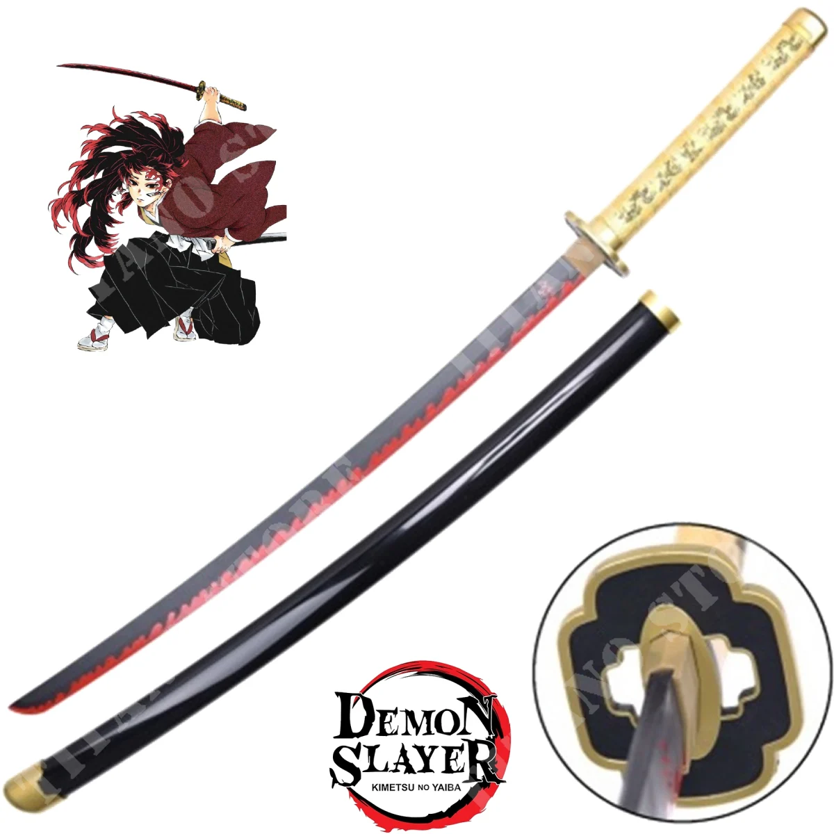 KATANA DE BAMBÚ DE TSUGIKUNI YORIICHI DEMON SLAYER (ZS672-WOOD)