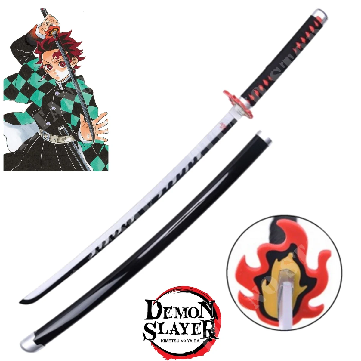 BAMBÚ KATANA TANJIROU KAMADO DEMONSLAYER (ZS666-WOOD)