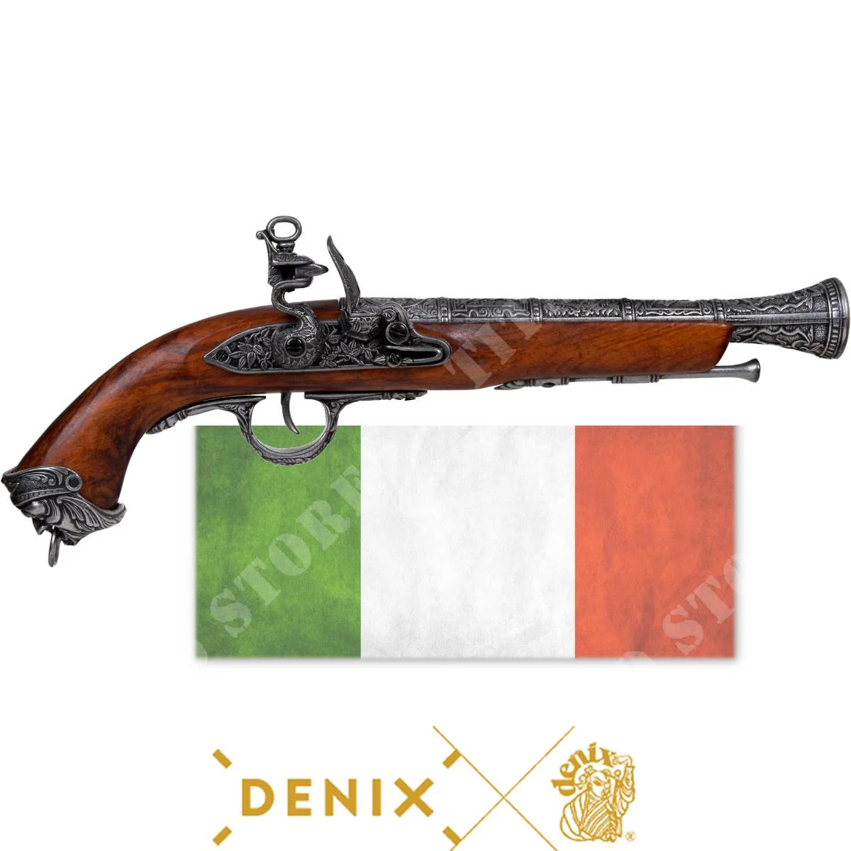 RÉPLICA DE PISTOLA ITALIANA DEL SIGLO XVIII DENIX (01031G)
