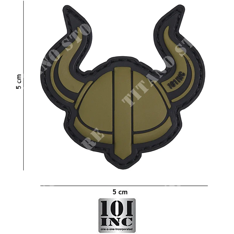 PARCHE 3D PVC CASCO VIKINGO VERDE / NEGRO 101 INC (T69716)
